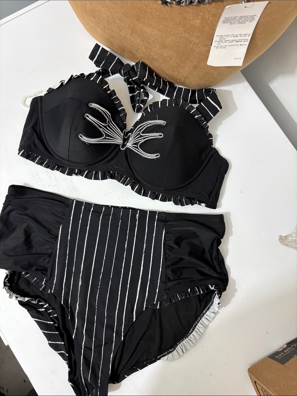 Nightmare before Christmas Bikini Set with High-Waist Bottoms